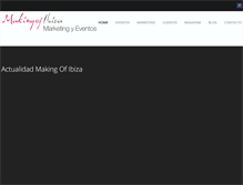 Tablet Screenshot of makingofibiza.com
